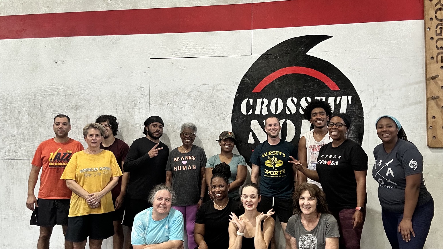Group gathered at the gym