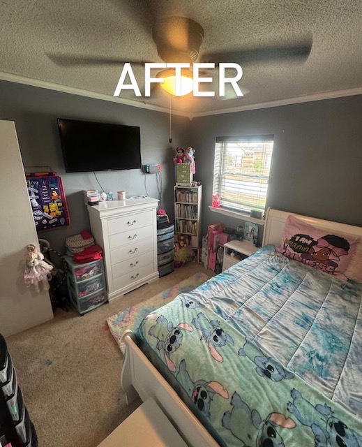 A child's bedroom, clean and calm after an Elphage Organizing visit